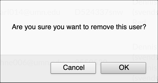 Choose Okay from the confirmation window.
