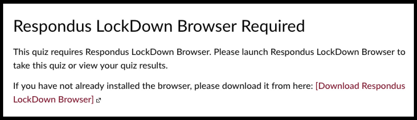 Responds LockDown Browser
