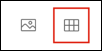 Table icon in the toolbar.