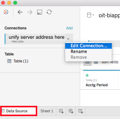 the tableau connections window with edit connections highlighted