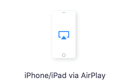 Image of iPhone/iPad via AirPlay button
