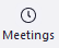 The Meetings button in the Zoom app toolbar